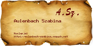 Aulenbach Szabina névjegykártya